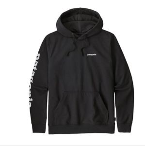 Patagonia Text Logo Uprisal Hoodie Black Men's Medium